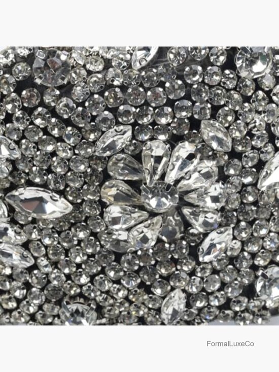 Baroque Crystal Flower Headband Rhinestone Hairband Wide Chunky Beaded Headwear